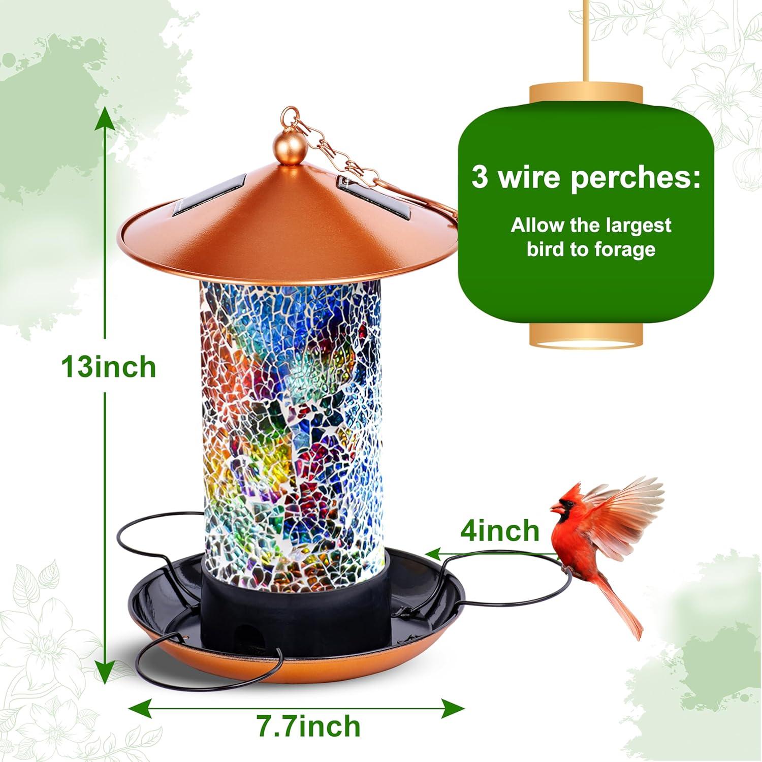 How Our Garden ⁣Brightened with ⁣This Mosaic Solar Bird Feeder
