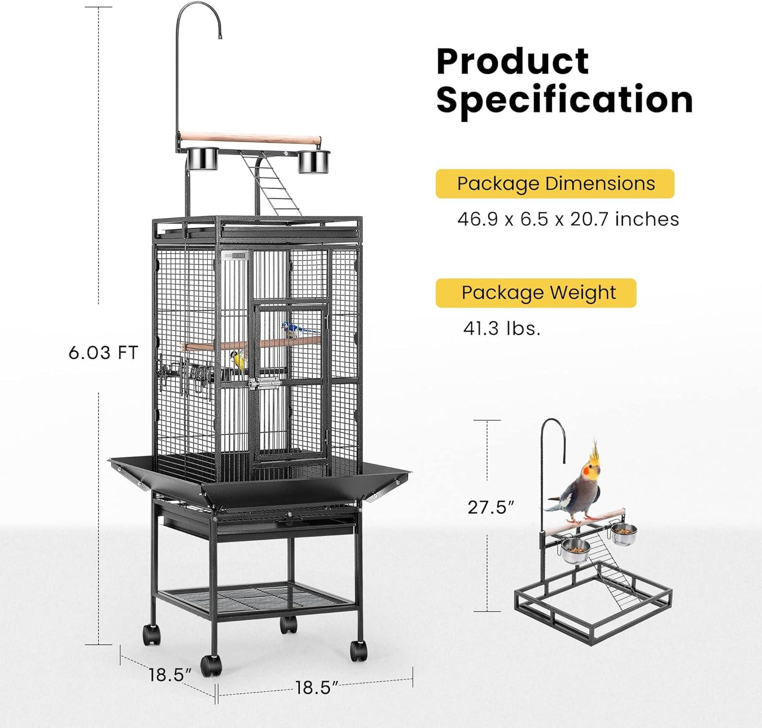 Our Spacious, Stylish Bird​ Haven: Safe, Mobile, and Easy to Clean