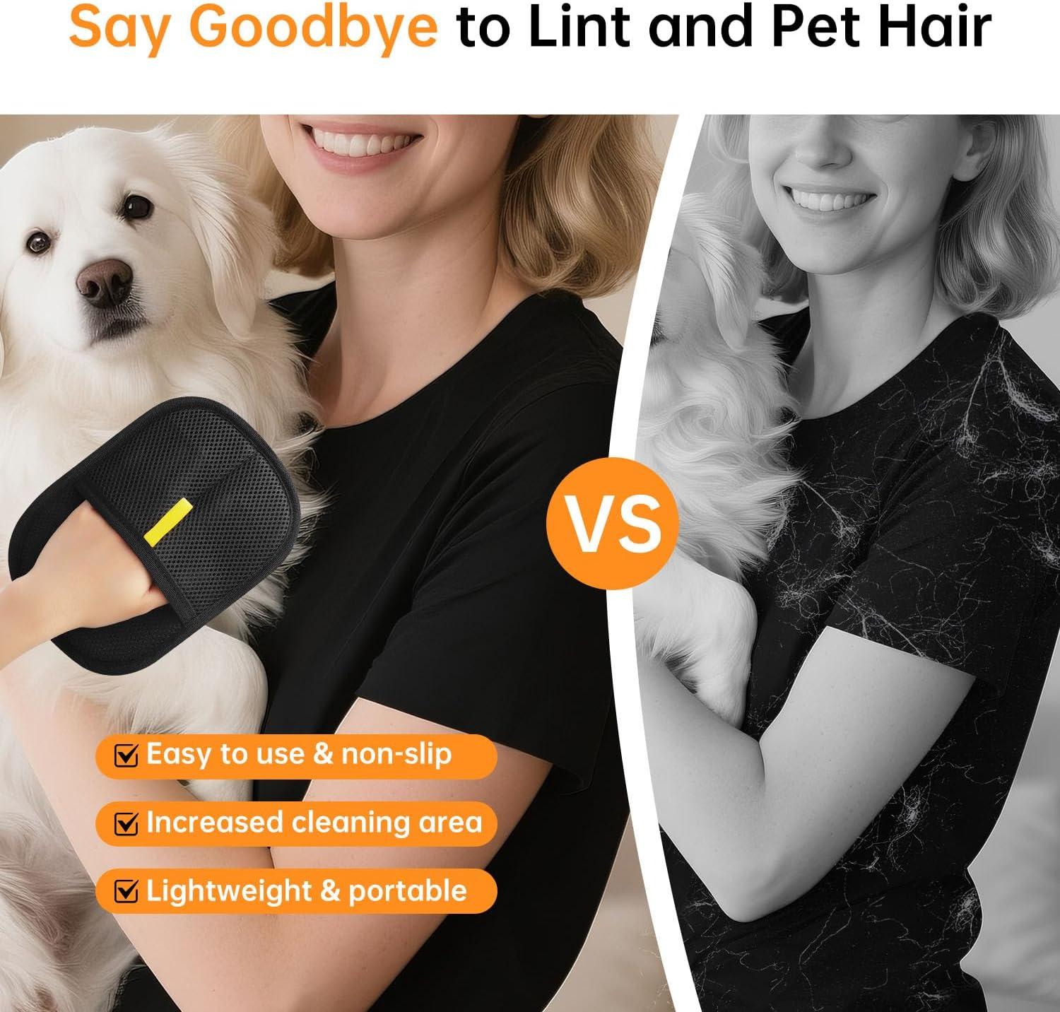How Our Reusable Gloves Made Pet Hair ‍Cleanup fast‌ and Easy
